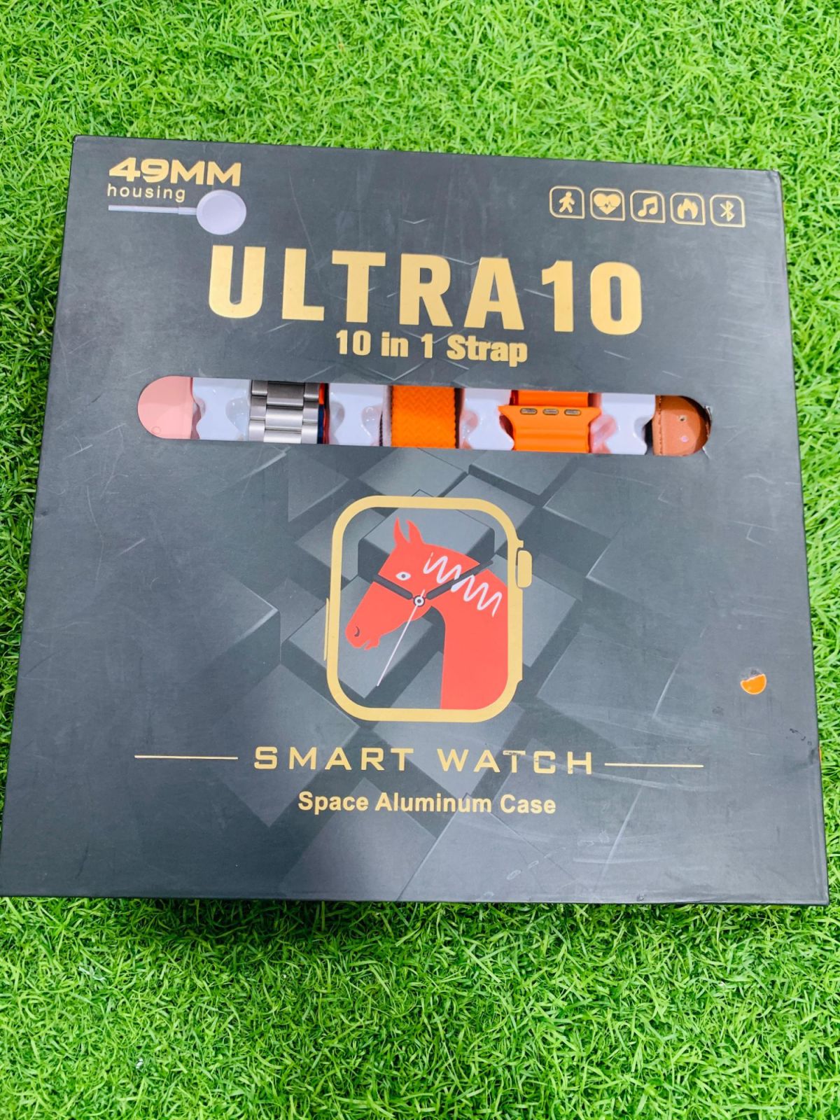 Ultra 10 Smart Watch | 10 in 1 Straps+Jelly Case | BT Calling | Super HD Display 49mm | Multi color straps & wireless charging (Random color) View Gallery - Pakistan