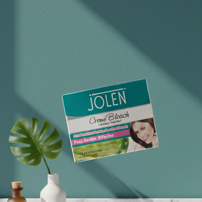 Jolen Creme Bleach - Lightens Dark Hair on Face and Body - Gentle &amp; Effective Formula - 1 oz