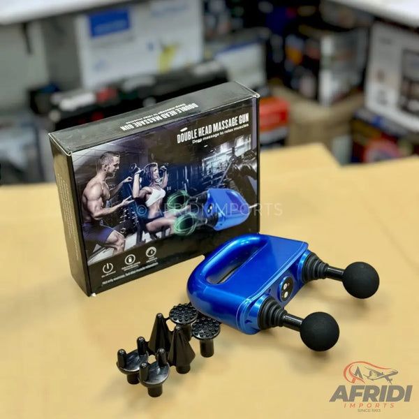 Fitness Muscle Relaxation Massager 6-Gear Adjustment Double Head Fascia Gun Electric Massage Gun