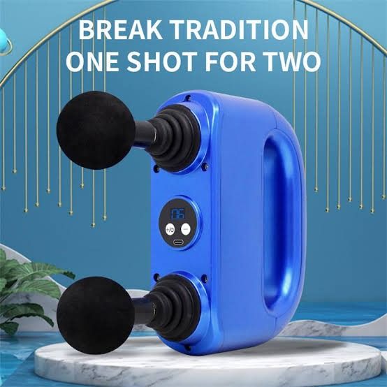 Fitness Muscle Relaxation Massager 6-Gear Adjustment Double Head Fascia Gun Electric Massage Gun View Gallery - Pakistan
