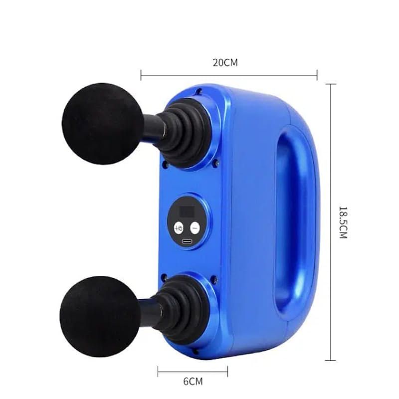 Fitness Muscle Relaxation Massager 6-Gear Adjustment Double Head Fascia Gun Electric Massage Gun View Gallery - Pakistan