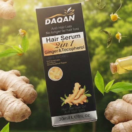 DAQAN 2-in-1 Ginger & Tocopherol Hair Serum: Anti-Hair Loss and Deep Repair Treatment View Gallery - Pakistan