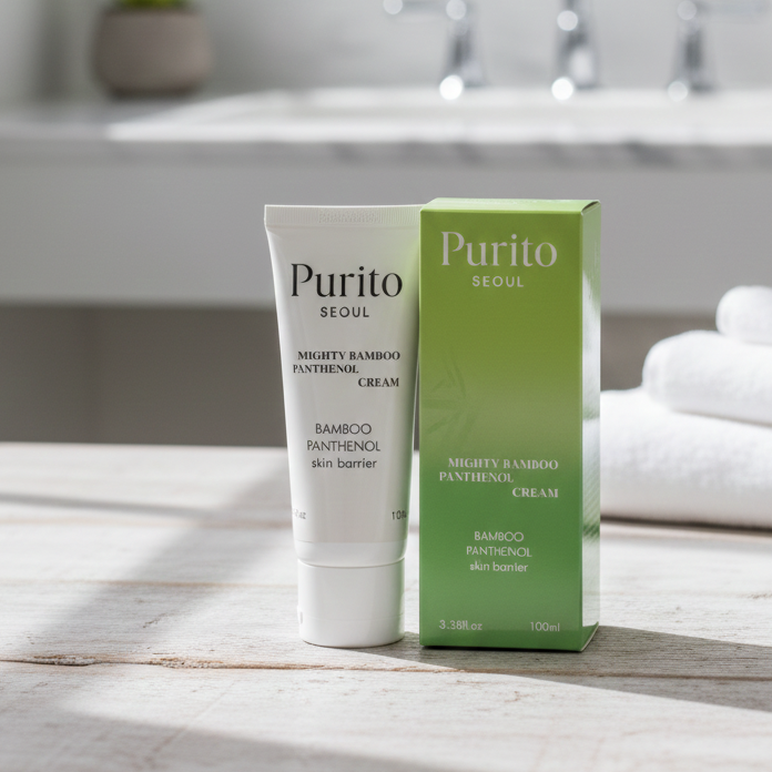 Purito Seoul Mighty Bamboo Panthenol Cream Smooth Hydration Gentle Care Easy Absorption - 100ML
