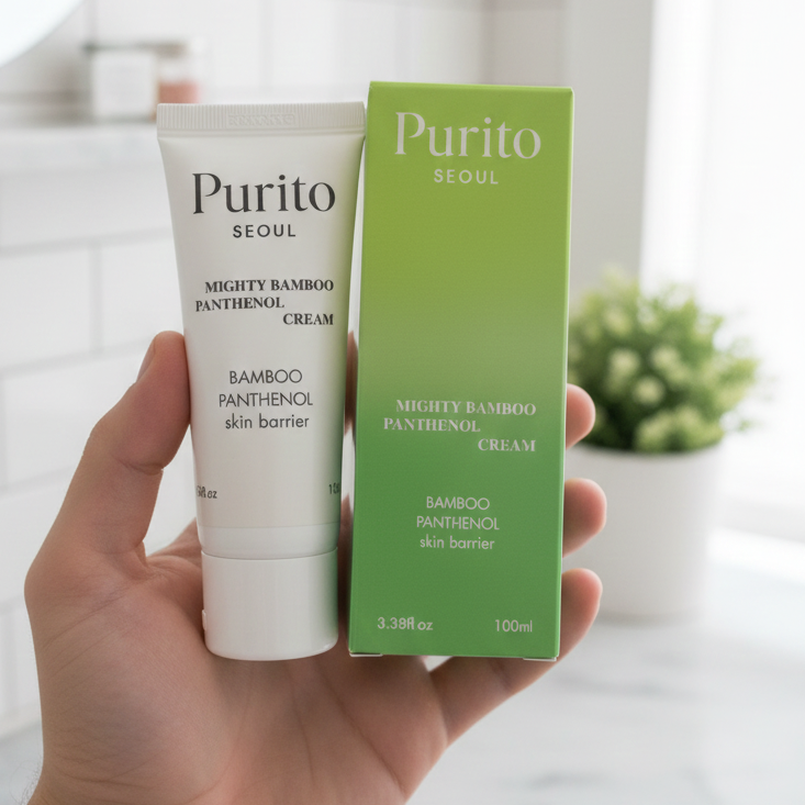 Purito Seoul Mighty Bamboo Panthenol Cream Smooth Hydration Gentle Care Easy Absorption - 100ML View Gallery - Pakistan