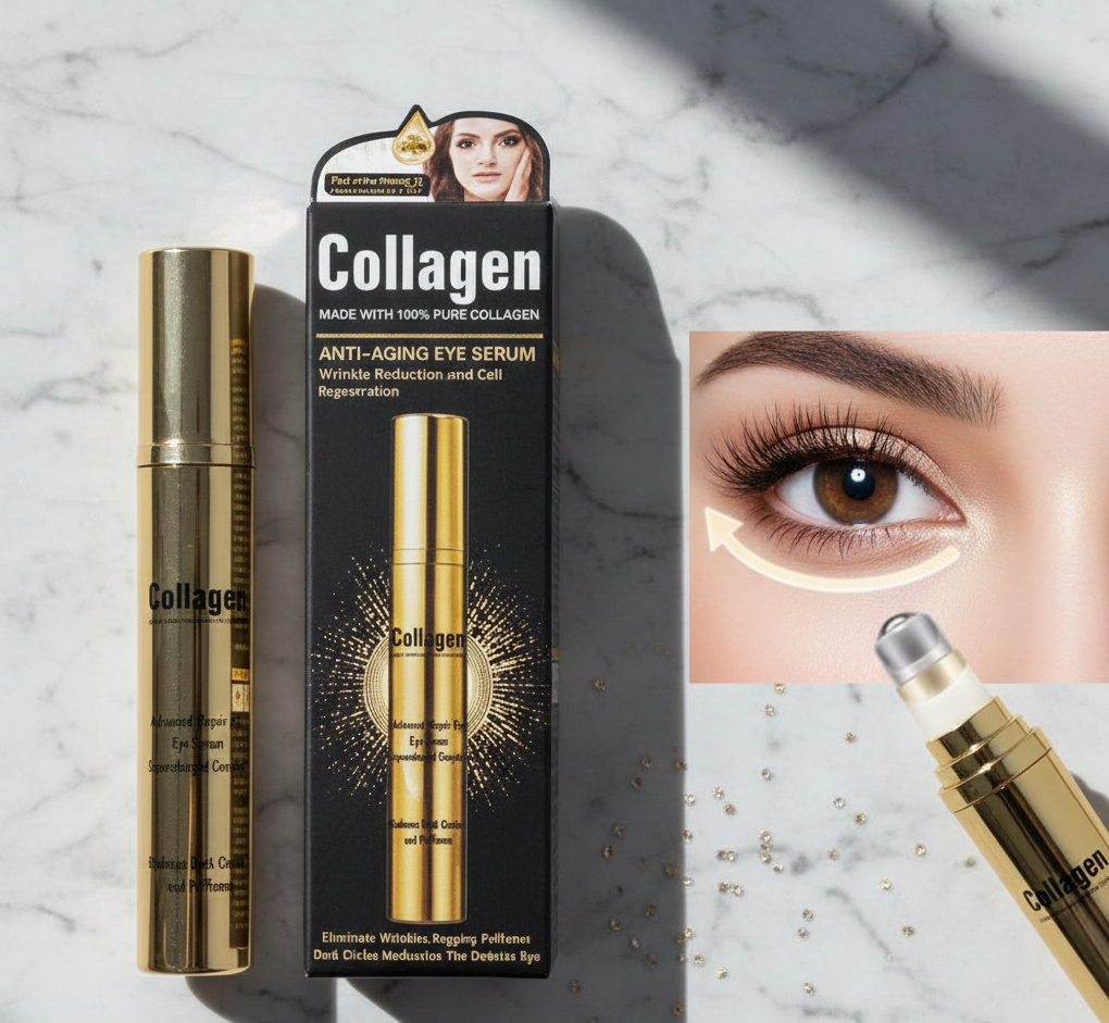 Advanced Repair Collagen Anti-Aging Eye Serum: Wrinkle Reduction, Dark Circle Elimination, and Cell Regeneration