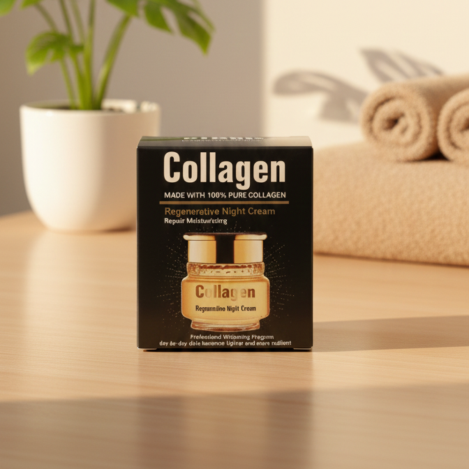 Pure Collagen Regenerative Night Cream - Professional Whitening, Repair &amp; Intense Moisturizing Formula