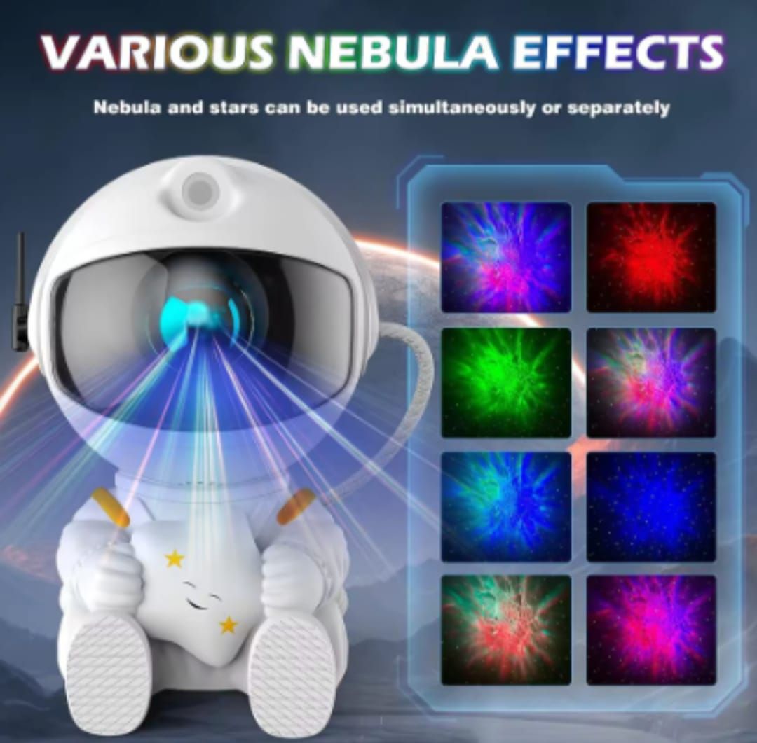 Astronaut Galaxy Star Projector Night Light Smooth Illumination Starry Effect Easy Operation View Gallery - Pakistan