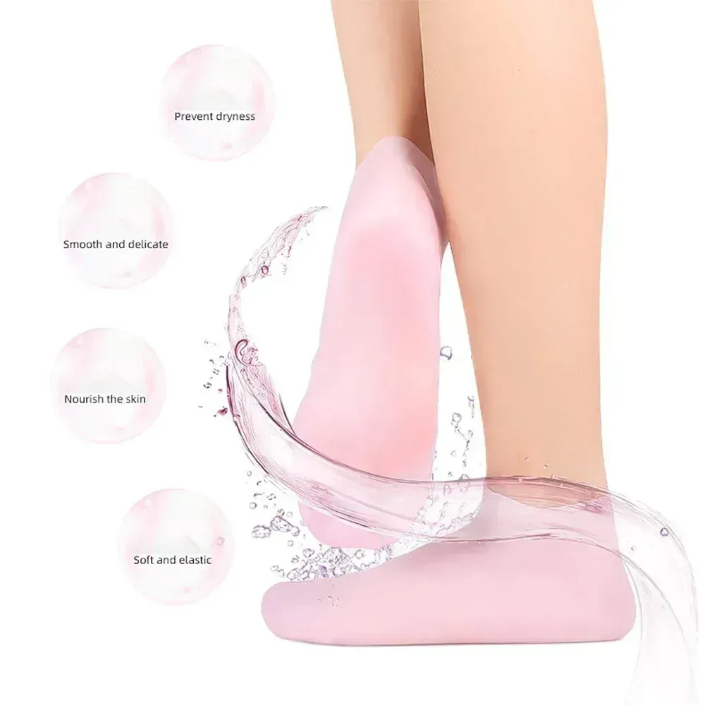 Premium Silicone Gel Heel Socks (1 Pair) – Anti-Cracking &amp; Moisturizing Foot Care (52g)