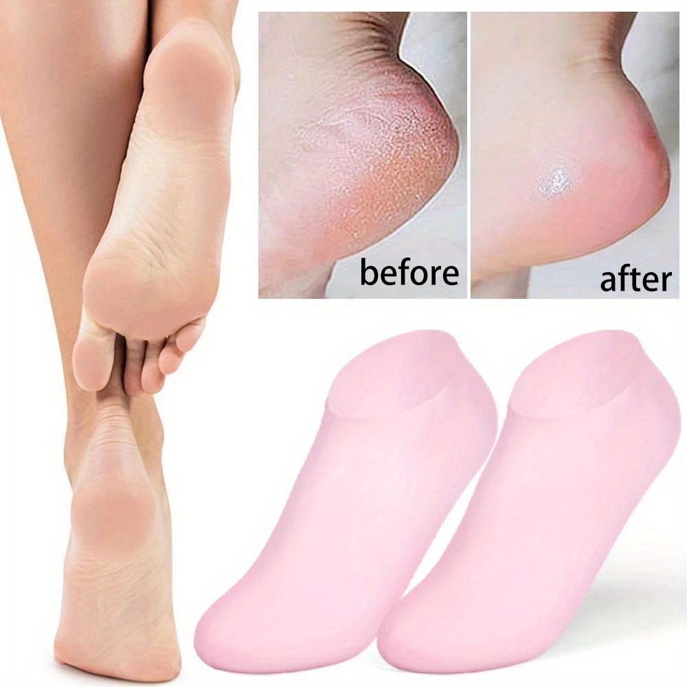Premium Silicone Gel Heel Socks (1 Pair) – Anti-Cracking & Moisturizing Foot Care (52g) View Gallery - Pakistan