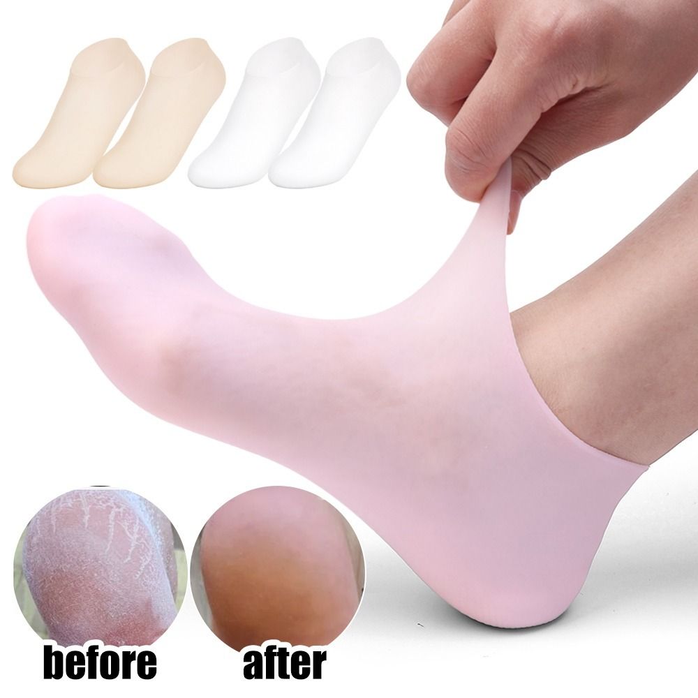 Premium Silicone Gel Heel Socks (1 Pair) – Anti-Cracking & Moisturizing Foot Care (52g) View Gallery - Pakistan