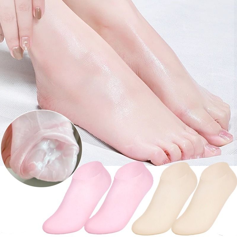 Premium Silicone Gel Heel Socks (1 Pair) – Anti-Cracking & Moisturizing Foot Care (52g) View Gallery - Pakistan