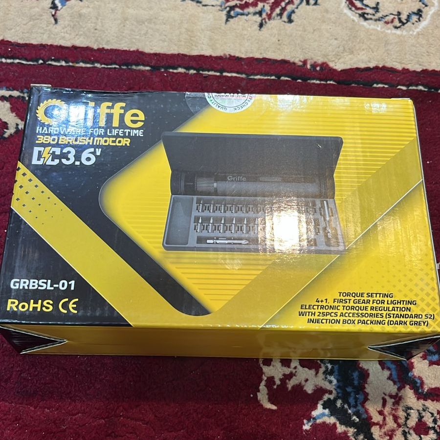 Griffe GRBSL 01 Cordless Electric Screwdriver Set Durable Quality Comfortable Use Smooth Handling View Gallery - Pakistan