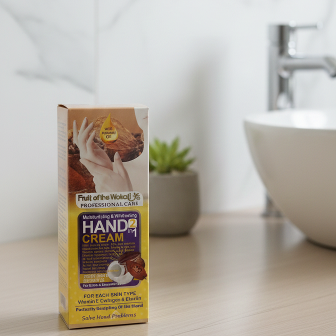 Fruit of the Wokali Smooth Moisturizing Hand Cream 130 ML – With Cocoa Butter &amp; Coconut Oil for Soft Hands