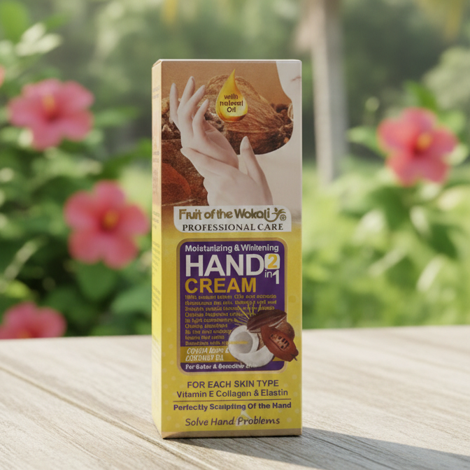 Fruit of the Wokali Smooth Moisturizing Hand Cream 130 ML – With Cocoa Butter & Coconut Oil for Soft Hands View Gallery - Pakistan