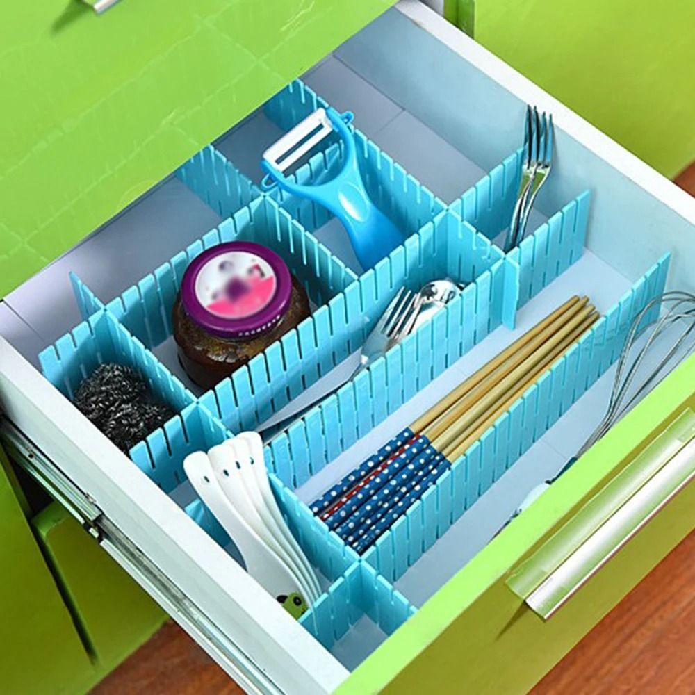 Pack Of 4 Plastic Drawer Dividers DIY Adjustable Partition Boards For Cabinets Wardrobes And Household Storage (Random Color) View Gallery - Pakistan