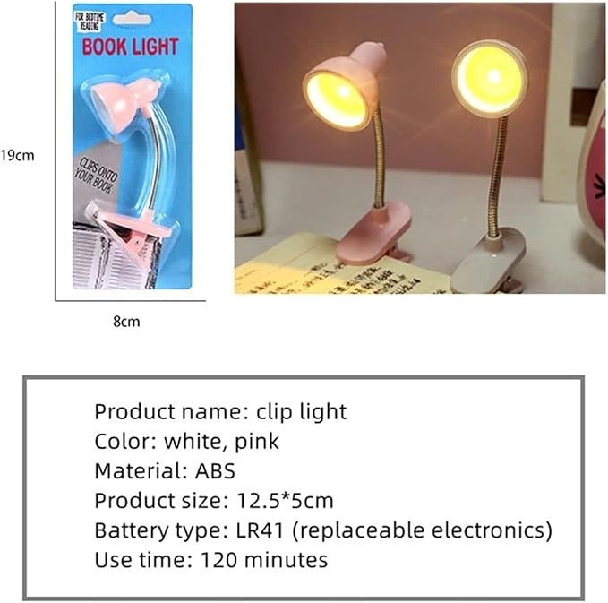 Mini Book Light with Clip – Portable LED Reading Lamp, Travel Bedroom Night Light, Eye Protection (Random Color) View Gallery - Pakistan