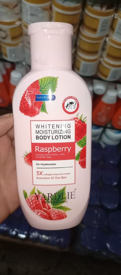 Yardlie Professional Raspberry Whitening & Moisturizing Body Lotion: Enhanced Hydration and Radiance Formula with Hyaluronic Acid and Collagen View Gallery - Pakistan