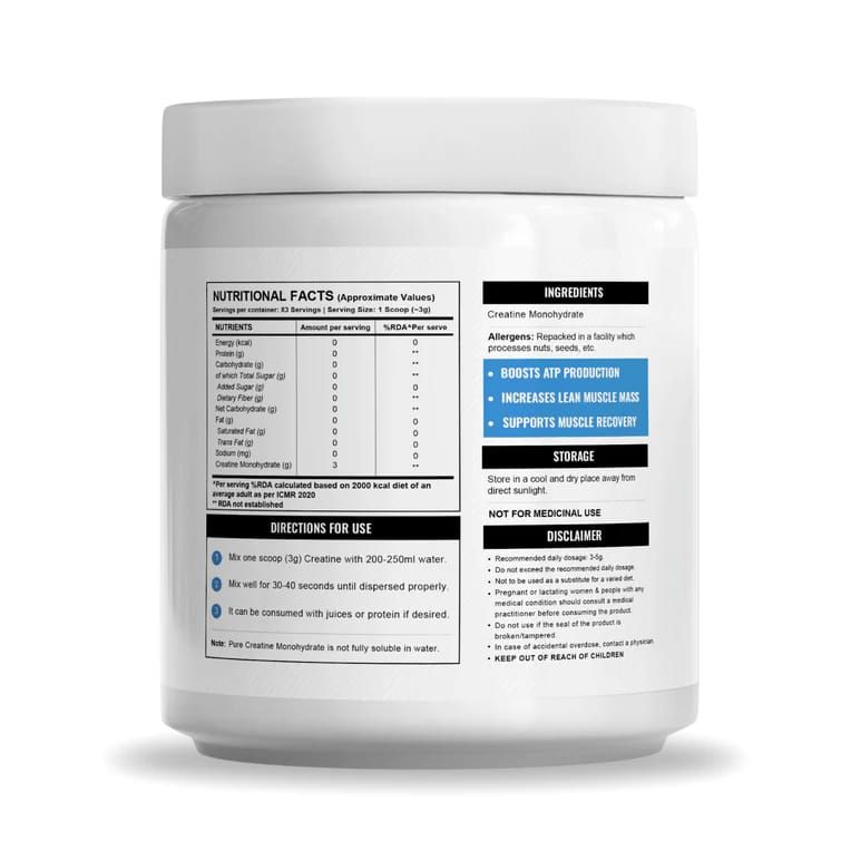 Wellcore Micronised Creatine Monohydrate 83 Servings Perfect Choice For Daily Fitness Needs - 250g View Gallery - Pakistan