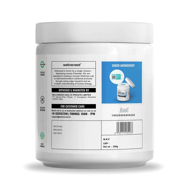 Wellcore Micronised Creatine Monohydrate 83 Servings Perfect Choice For Daily Fitness Needs - 250g View Gallery - Pakistan