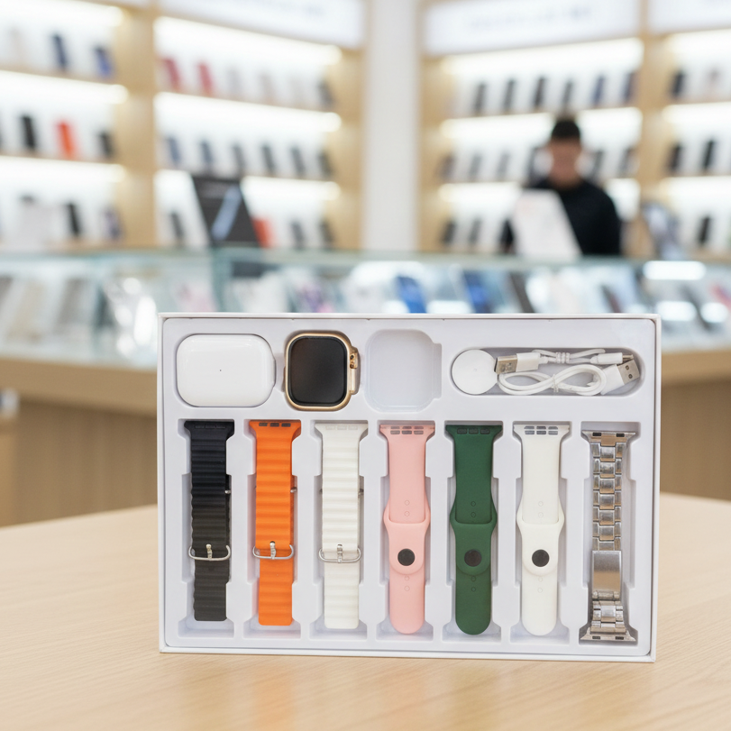 I20 Ultra Max Suit 10 In 1 Smart Watch With Airpods Comfortable Wear Stylish Design For Daily Use And Fashion Needs View Gallery - Pakistan