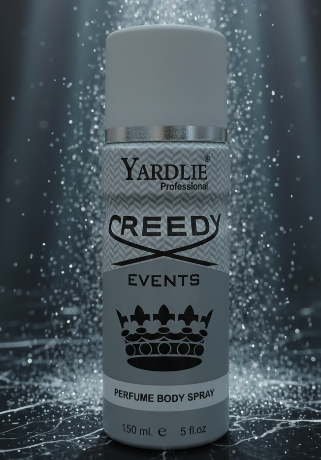Yardlie Professional CREEDY EVENTS Perfume Body Spray (150ml): Elite, Aromatic Fougere Deodorant for Men. View Gallery - Pakistan