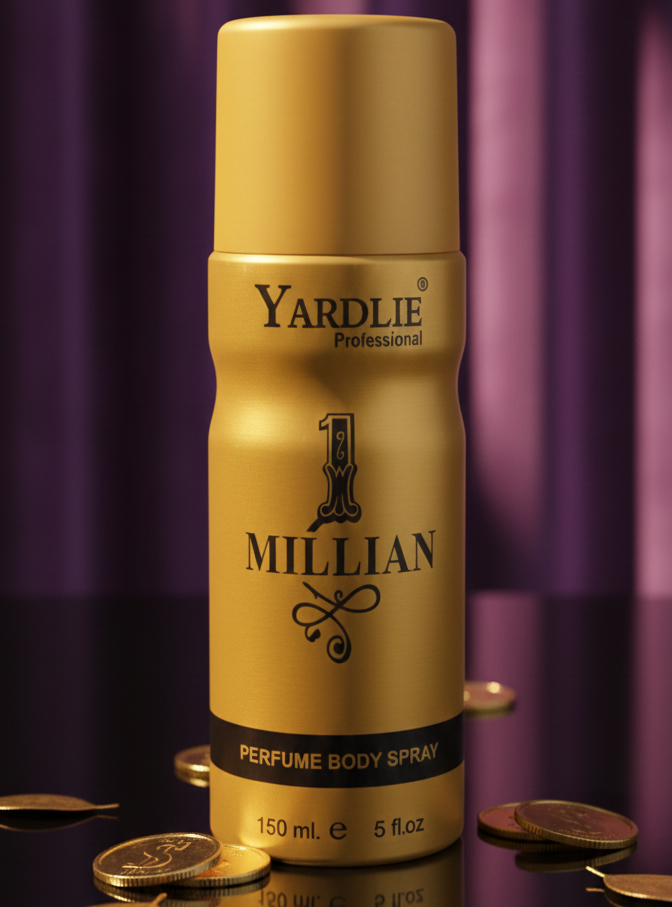 Yardlie Professional 1 MILLIAN Perfume Body Spray (150ml): High-Impact, Long-Lasting Fragrance for Men View Gallery - Pakistan
