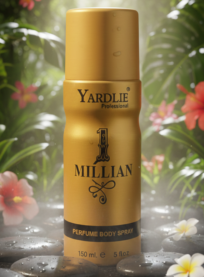 Yardlie Professional 1 MILLIAN Perfume Body Spray (150ml): High-Impact, Long-Lasting Fragrance for Men View Gallery - Pakistan