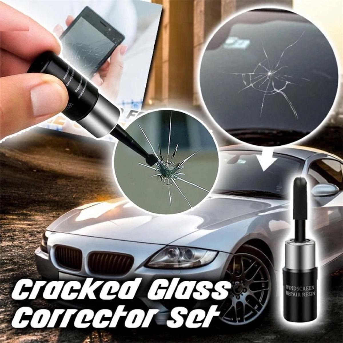 Glass Crack Nano Repair Fluid For Car Windshield Smooth Application Compact Design Perfect Choice For Vehicle Care - 3ML