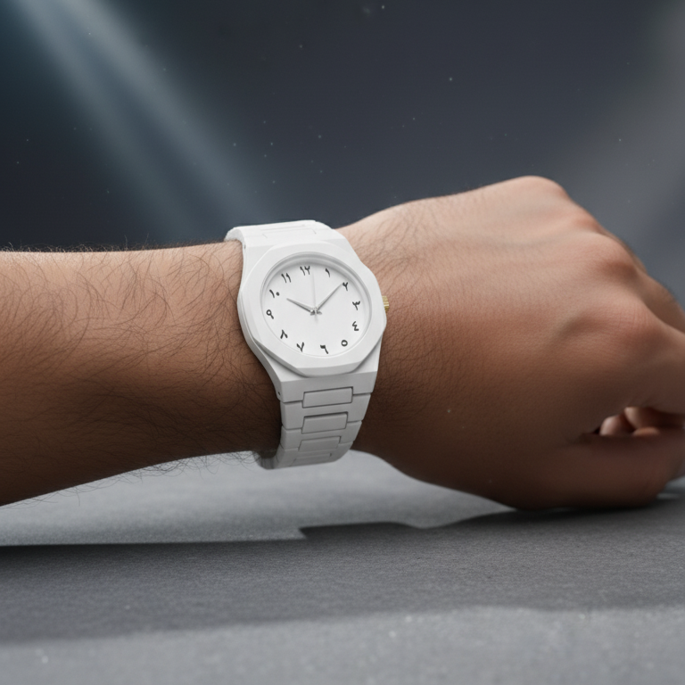 Full White Aura Watch Stylish Design Compact Build Perfect Choice For Daily Use And Fashion Needs (Without Box) View Gallery - Pakistan