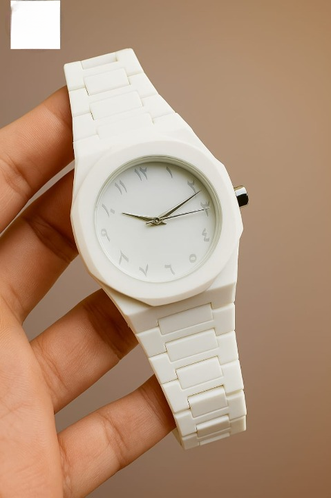 Full White Aura Watch Stylish Design Compact Build Perfect Choice For Daily Use And Fashion Needs (Without Box) View Gallery - Pakistan