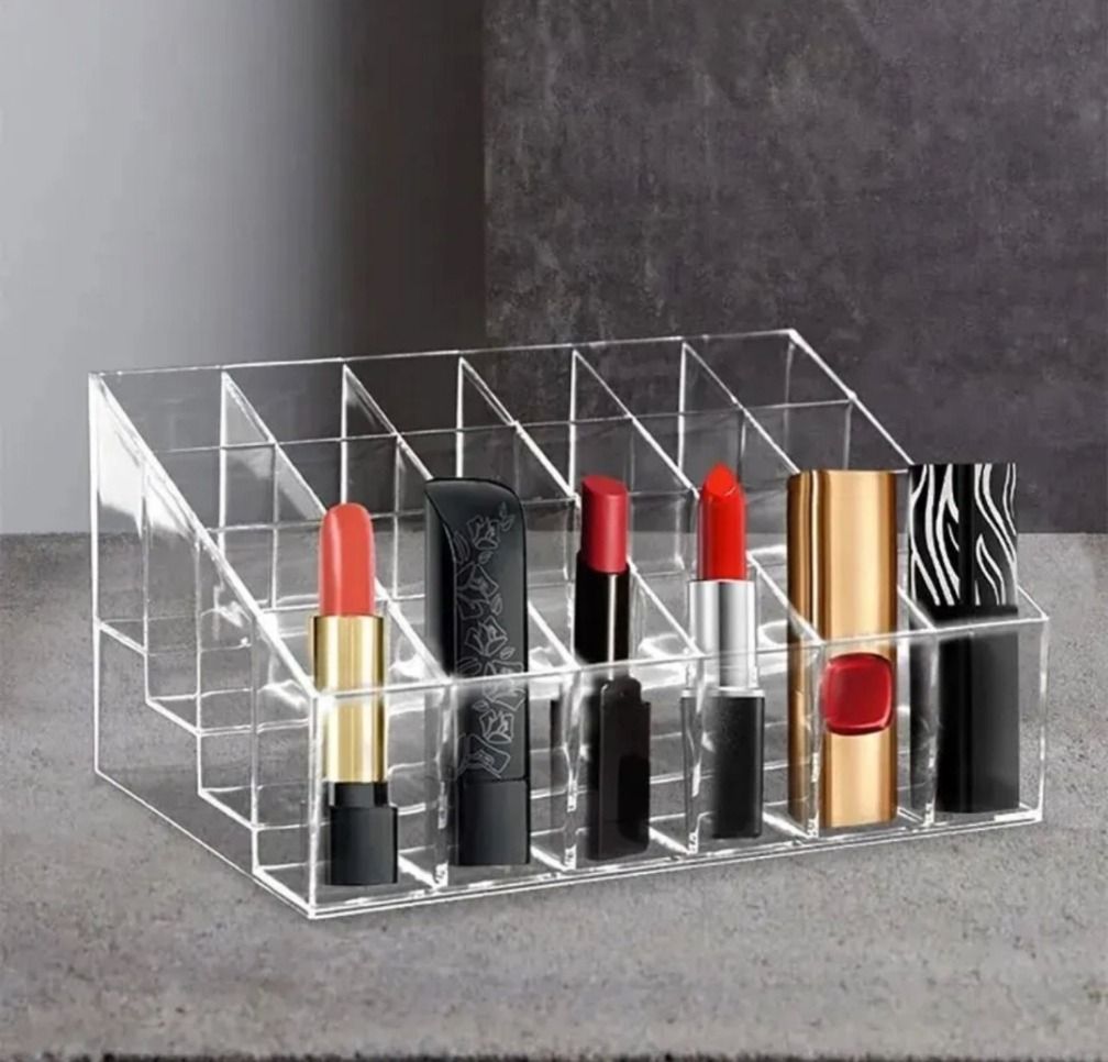 24 Grid Makeup Organizer Storage Box Cosmetic Box Lipstick Jewelry Box Case Holder Display Stand make up organizer