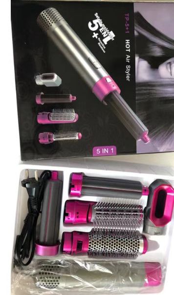 High Quality 5 In 1 Hair Styler Brush Hair Straightener Curler Blow Dryer Volumizer Negative Ionic Electric Air Wrap With Detachable Brush Heads View Gallery - Pakistan