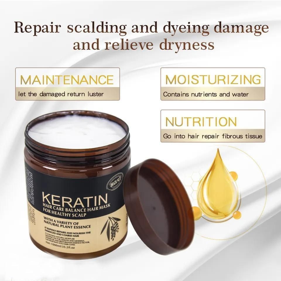 Professional Keratin Hair Repair Mask (300ml): Deep Conditioning Treatment for Frizzy, Damaged, and Chemically Treated Hair. View Gallery - Pakistan