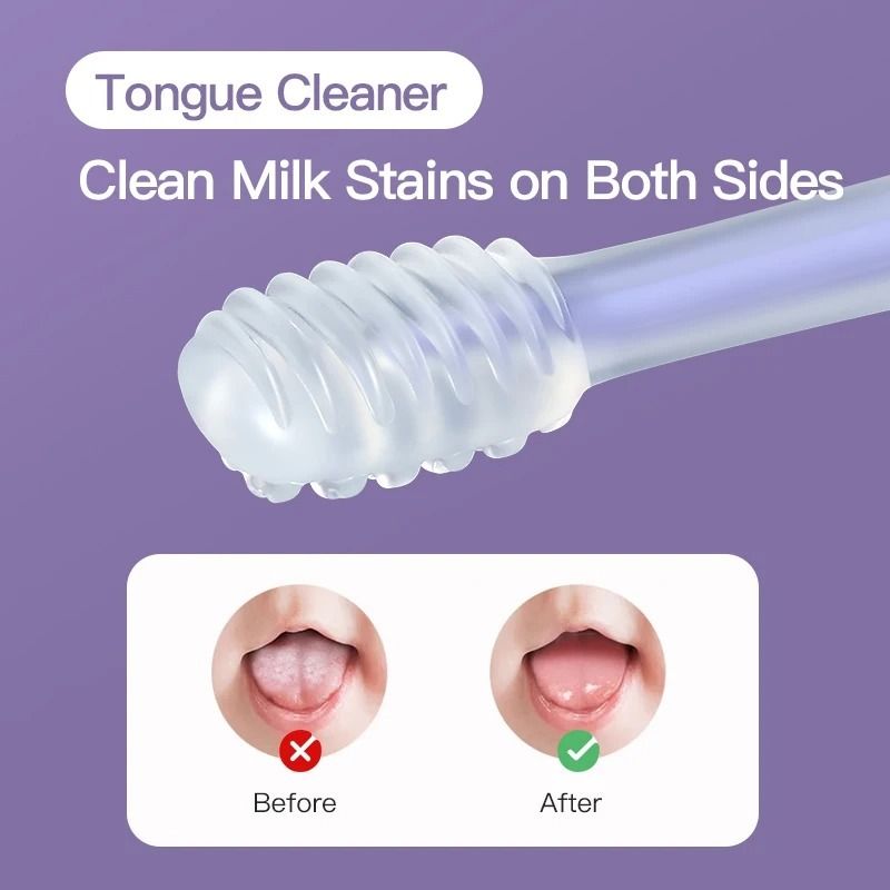 Infant Baby Silicone Toothbrush & Tongue Cleaner – Pack of 2 with PP Storage Box for Oral Care View Gallery - Pakistan