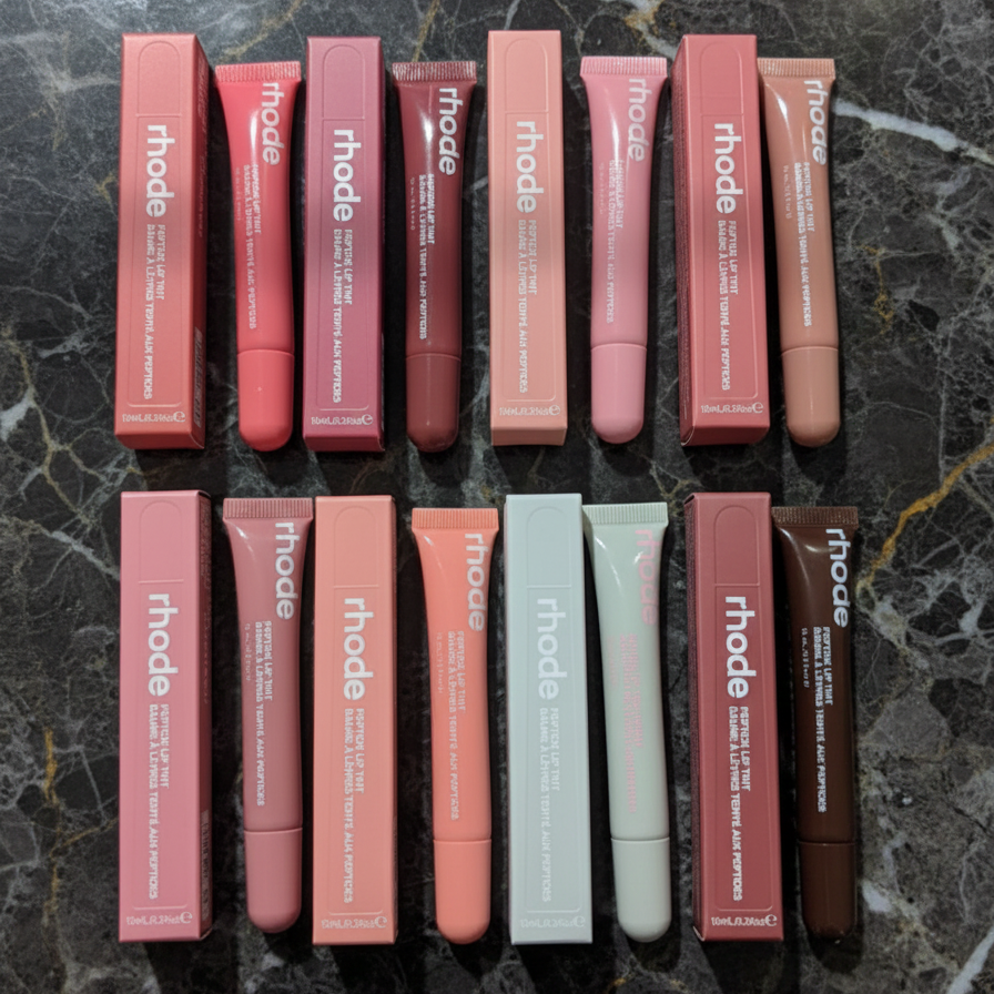 1 pcs only Rhode Peptide Lip Tint | Moisturizing Lip Glow Tint (Random Colour) View Gallery - Pakistan