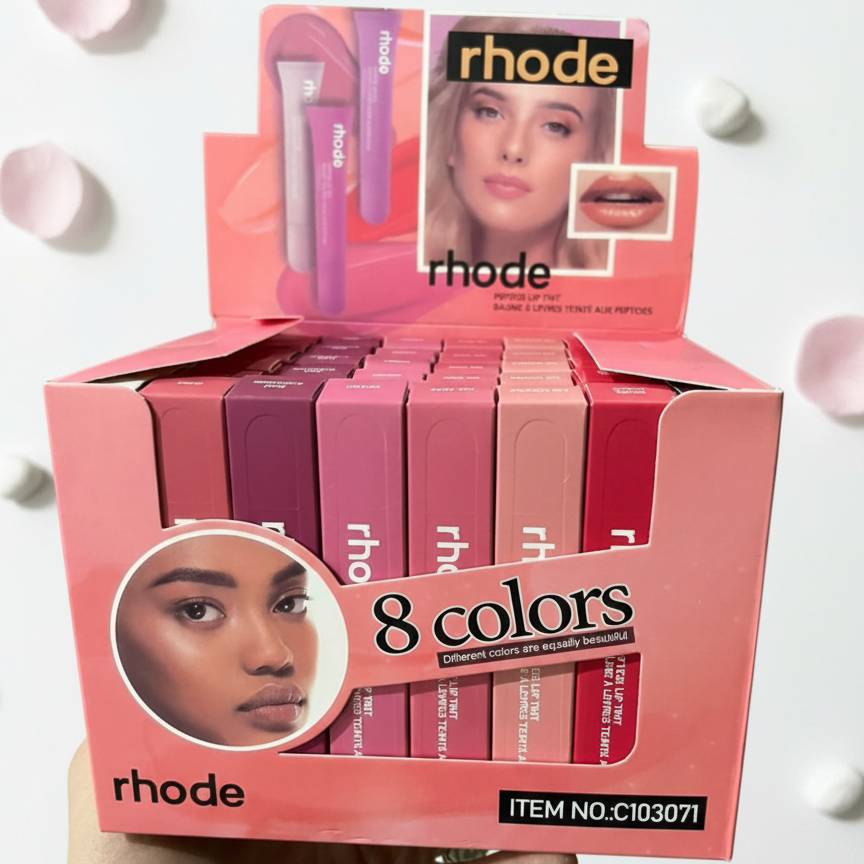1 pcs only Rhode Peptide Lip Tint | Moisturizing Lip Glow Tint (Random Colour) View Gallery - Pakistan