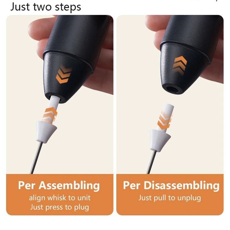 Wireless Milk Frother Electric Type C Handheld Blender Stainless Steel Mini Coffee Maker Whisk Mixer For Daily Kitchen Needs View Gallery - Pakistan