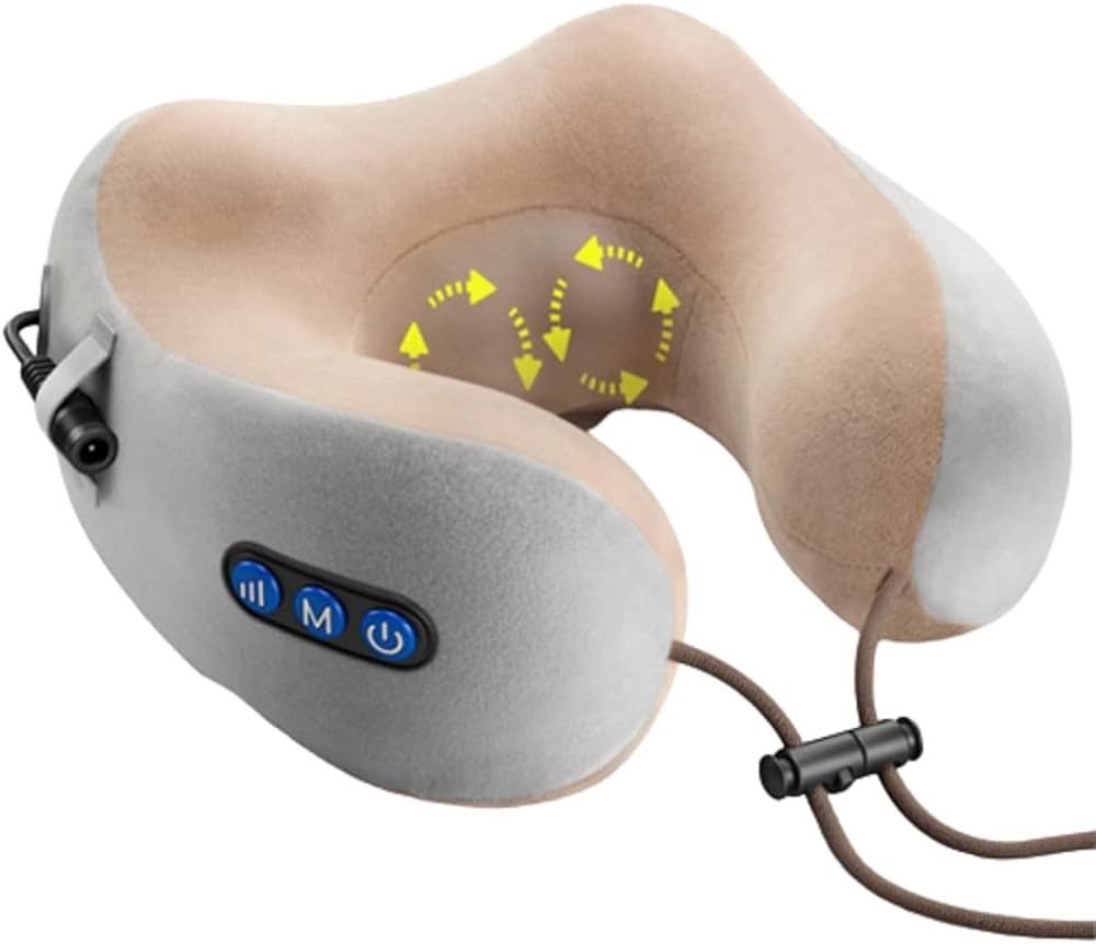 Rechargeable Neck Massager U-Shaped Pillow – Multifunctional Portable Shoulder & Cervical Relaxing Massage for Home, Car, Outdoor View Gallery - Pakistan