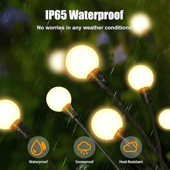 Garden Lights – New Upgraded Solar Powered Firefly Lights, Outdoor Waterproof Vibrant Decorative Lighting for Home & Garden (Warm Light) View Gallery - Pakistan