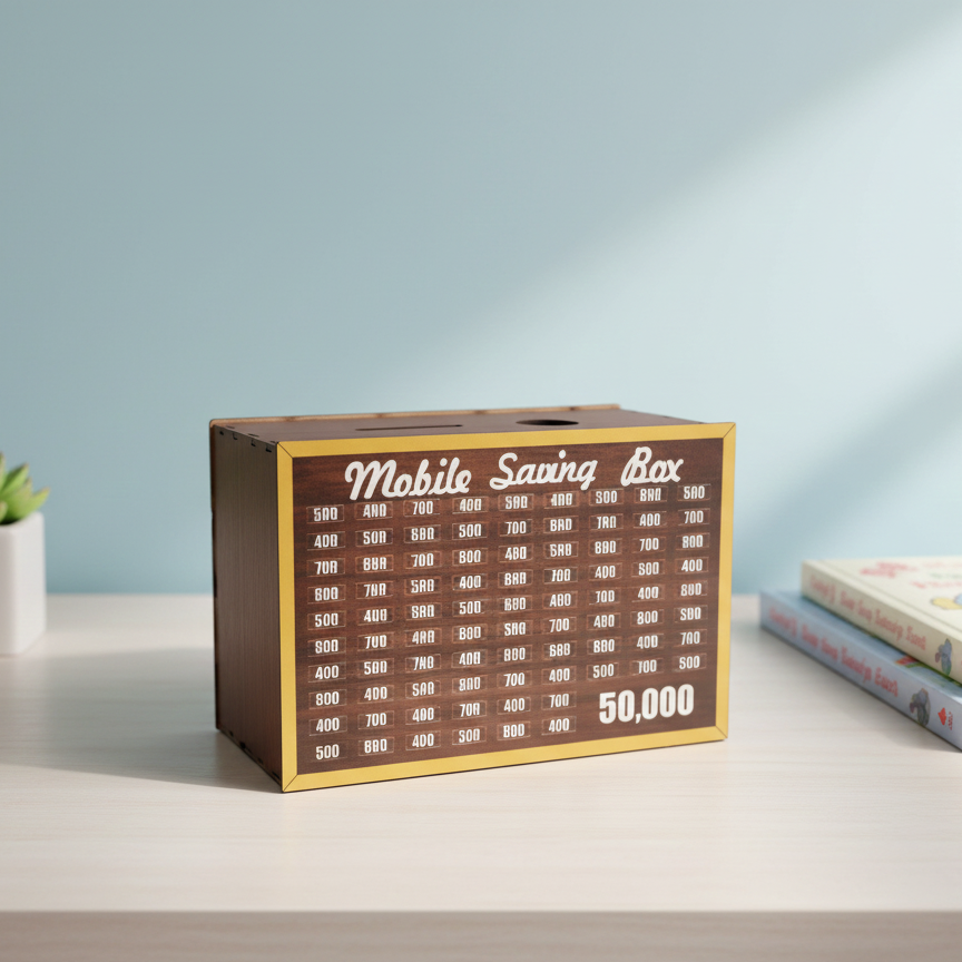 Mobile Saving Box Durable Quality Secure Storage Perfect Choice For Household Office And Daily Saving Needs