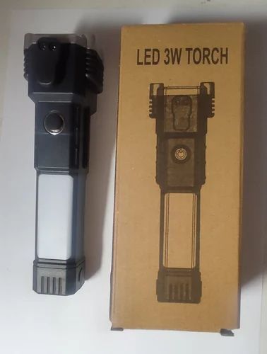 Ultra-Bright LED Tactical Torch Flashlight: High-Powered, Rechargeable Handheld Light with Adjustable Zoom and Multiple Modes (High/Low/Strobe/SOS) View Gallery - Pakistan