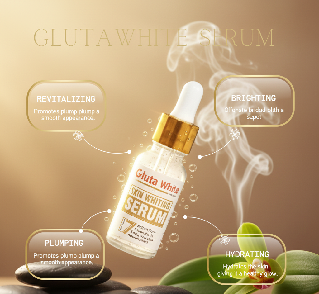 Gluta White Face Glowing Serum – Brightening &amp; Hydrating 30ml