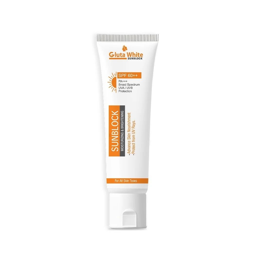 Gluta White Sunblock – Whitening & UV Protection Sunscreen (All Skin Types) View Gallery - Pakistan