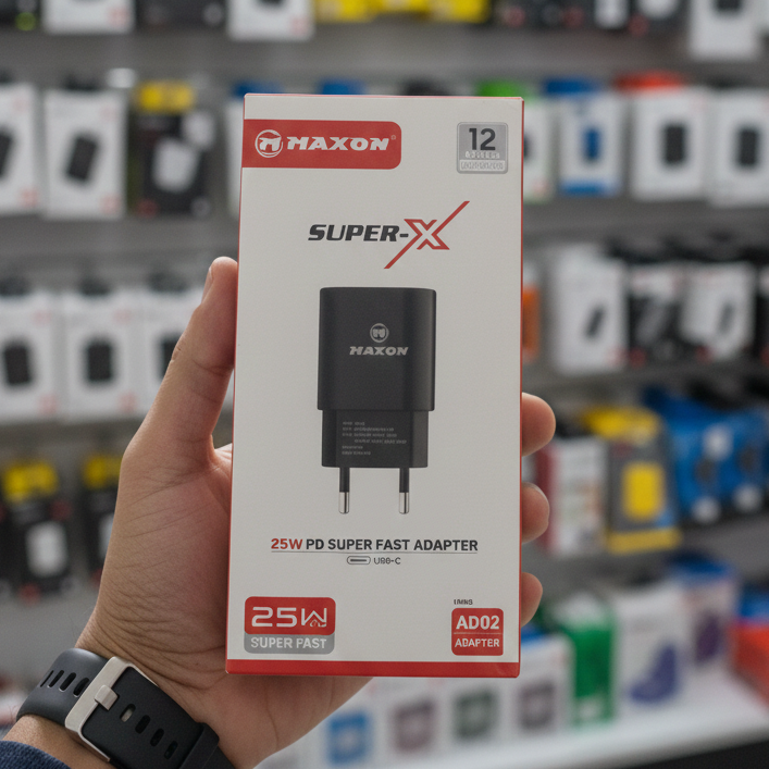 Maxon AD02 25W Adapter Power 25WPD Fast Charger Compatible For IOS Android Mobile Phones Electric Leakage Protection Temperature Protection (Without Cable) View Gallery - Pakistan