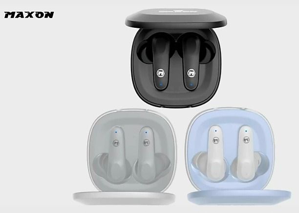 Maxon B303 Wireless Earbuds – ENC + Gaming Mode, 6hrs Playtime, 10m Range, Touch Control, 130hrs Standby View Gallery - Pakistan
