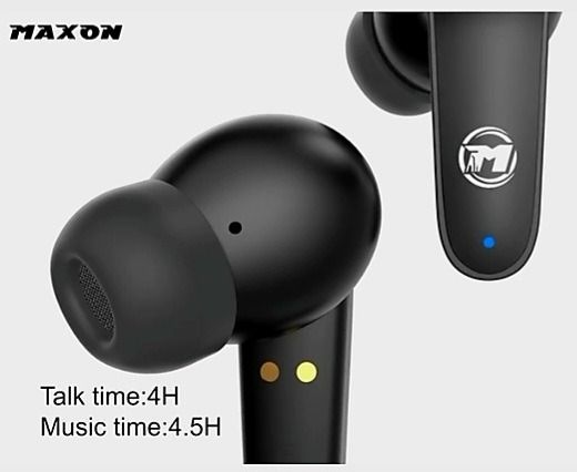 Maxon B303 Wireless Earbuds – ENC + Gaming Mode, 6hrs Playtime, 10m Range, Touch Control, 130hrs Standby View Gallery - Pakistan