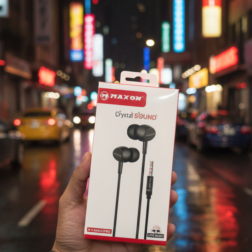 Maxon M9 Handfree – High-Performance 10mm Driver, Immersive Bass, Matte Sleek Design, 3.5mm AUX Connector View Gallery - Pakistan