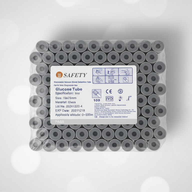 Safety Grey Blood Collection Tube – Glucose Test Tube 3ML, Secure Sample Collection for Laboratory Use