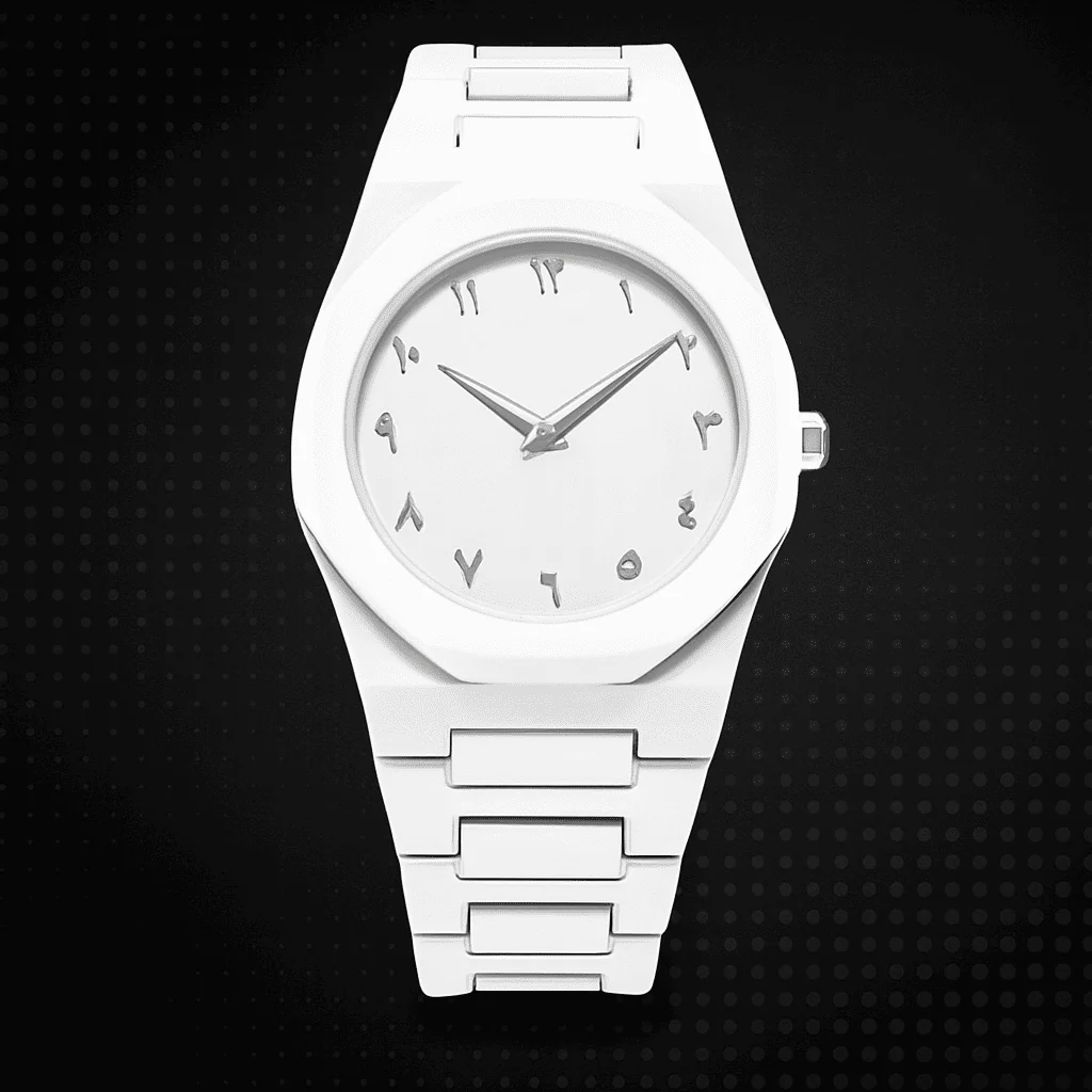 White Aura Couple Watch – Elegant Matching Timepieces, Stylish Fashion Accessories for Men and Women- Without Box View Gallery - Pakistan