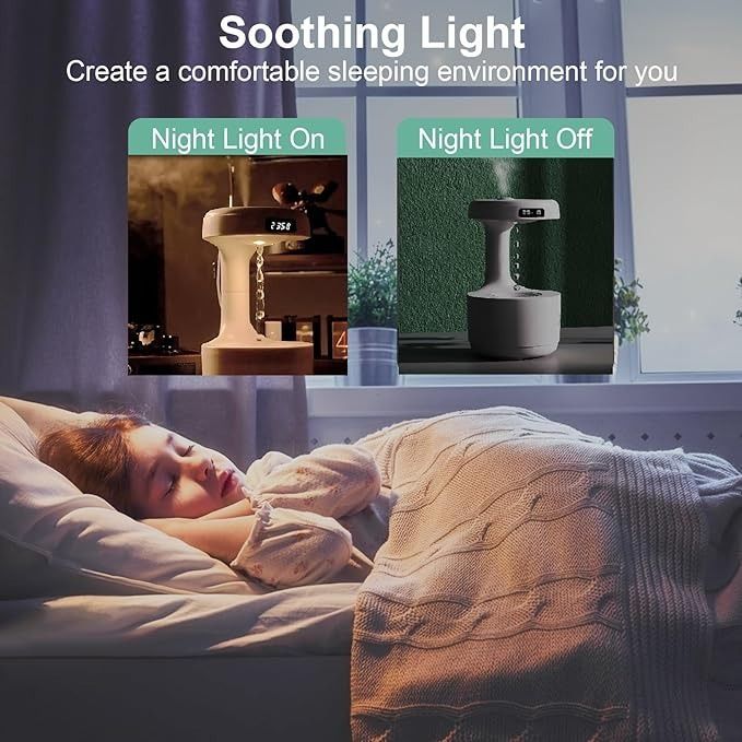 Smooth Sailing Antigravity Humidifier With Ultra-Quiet Performance, Water Drop Light Effects (Random Color) View Gallery - Pakistan
